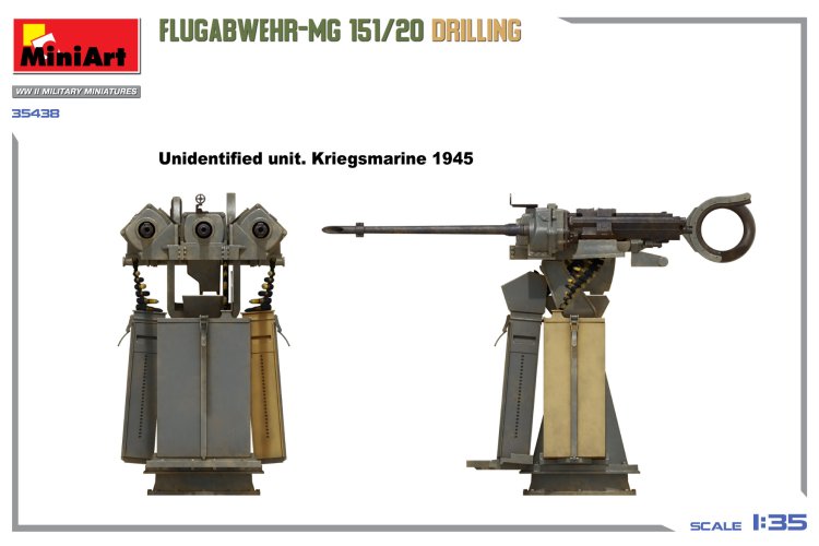 1:35 MiniArt 35438 Flugabwehr-MG 151/20 Drilling - Kanon - Min35438 10 - MIN35438