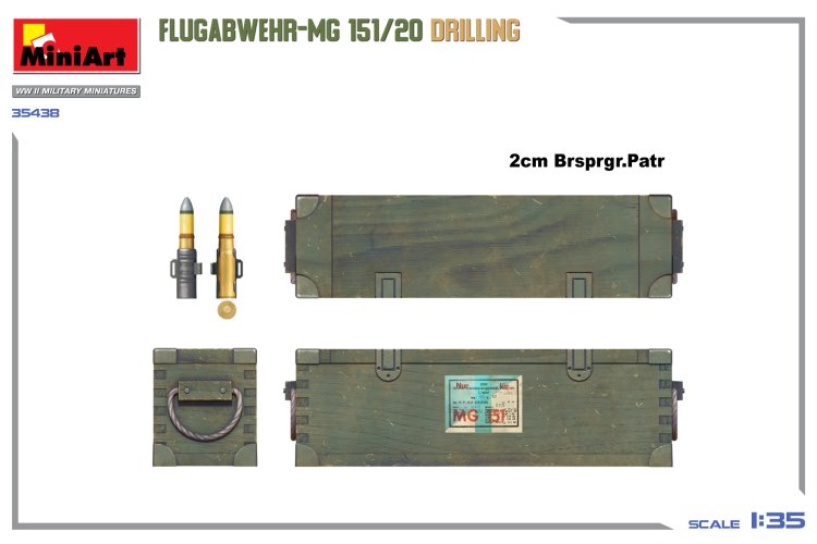 1:35 MiniArt 35438 Flugabwehr-MG 151/20 Drilling - Kanon - Min35438 12 - MIN35438