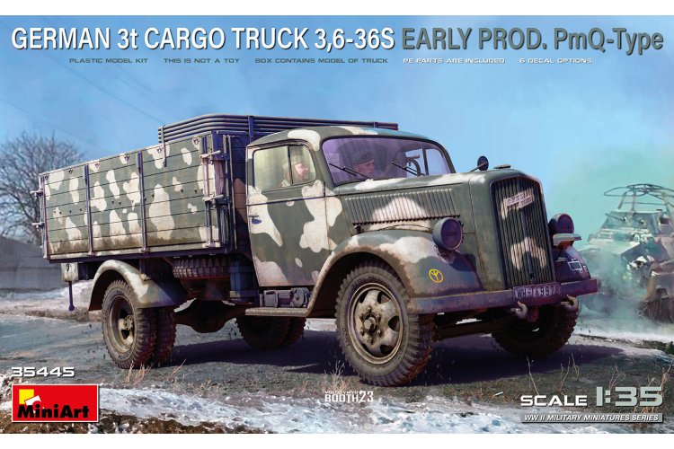 1:35 MiniArt 35445 German Opel Blitz 3t Cargo Truck 3.6-36S - Early Prod. PmQ-Type - Min35445 1 - MIN35445