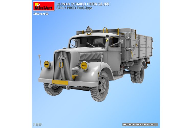 1:35 MiniArt 35445 German Opel Blitz 3t Cargo Truck 3.6-36S - Early Prod. PmQ-Type - Min35445 3 - MIN35445