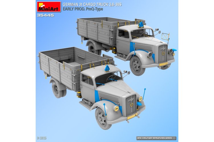 1:35 MiniArt 35445 German Opel Blitz 3t Cargo Truck 3.6-36S - Early Prod. PmQ-Type - Min35445 7 - MIN35445