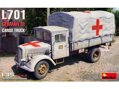 1:35 MiniArt 35450 Opel Blitz L701 - WWII Duitse 3Ton Cargo Truck - Min35450 1 - MIN35450