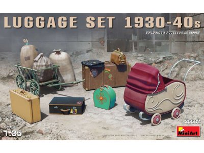 1:35 MiniArt 35582 Luggage Set 1930-40s - Min35582 front - MIN35582