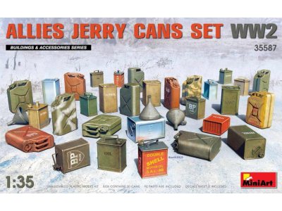 1:35 MiniArt 35587 Allies jerry cans set WWII - Min35587front - MIN35587