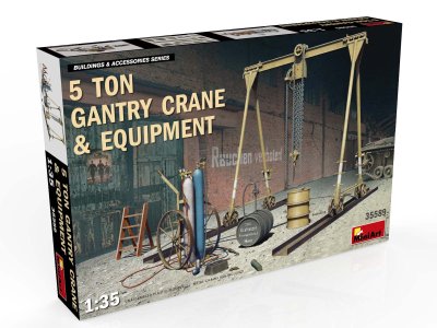 1:35 MiniArt 35589 5 Ton gantry crane & Equipment - Min35589front - MIN35589