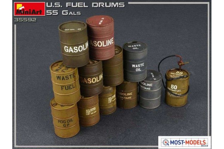 1:35 MiniArt 35592 U.S. Fuel Drums 55 Gals.  - Min35592 photos 4 768x576 - MIN35592