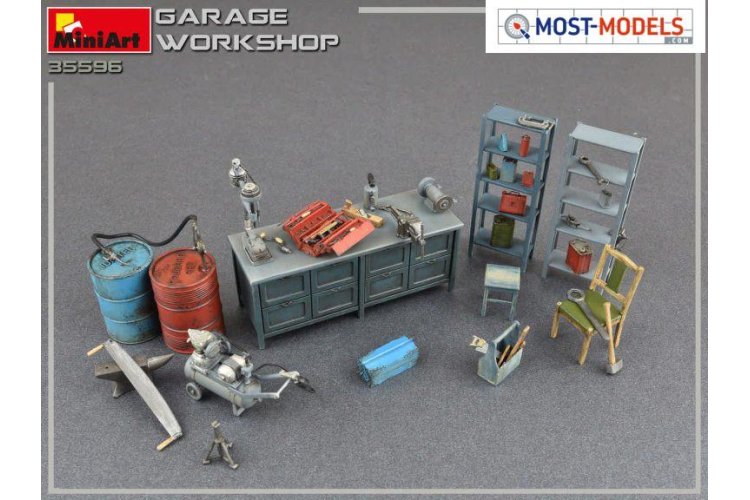 1:35 MiniArt 35596 Garage Workshop - Min35596 4 - MIN35596