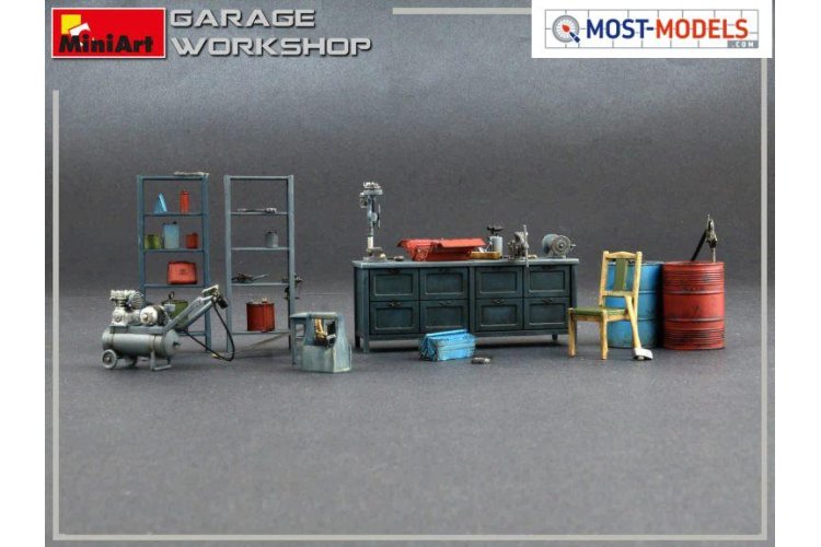 1:35 MiniArt 35596 Garage Workshop - Min35596 5 - MIN35596