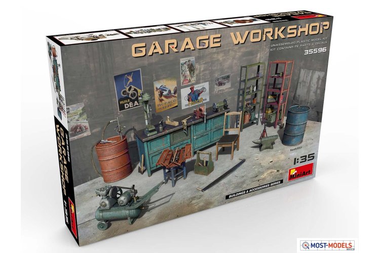 1:35 MiniArt 35596 Garage Workshop - Min35596 - MIN35596