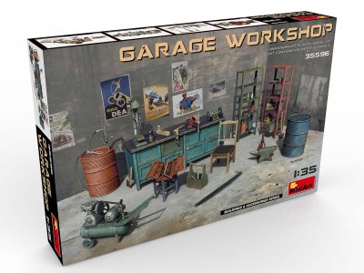 1:35 MiniArt 35596 Garage Workshop - Min35596front - MIN35596