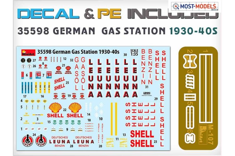 1:35 MiniArt 35598 German gas station 1930-40's - Min35598 1 - MIN35598