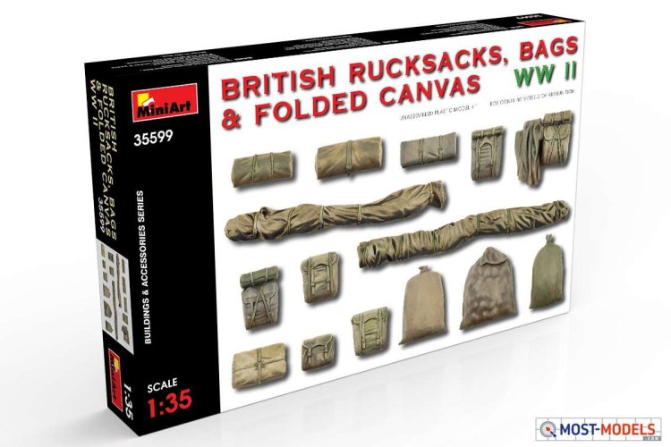 1:35 MiniArt 35599 British Rucksacks, Bags & Folded Canvas WW2 - Min35599 - MIN35599