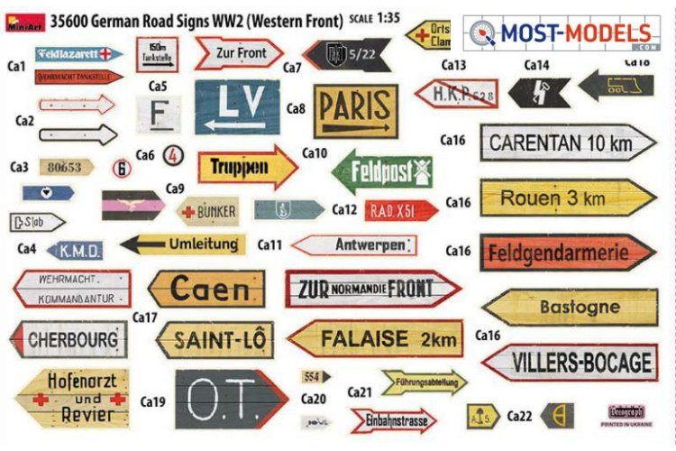 1:35 MiniArt 35600 German road signs WWII - Min35600 1 - MIN35600