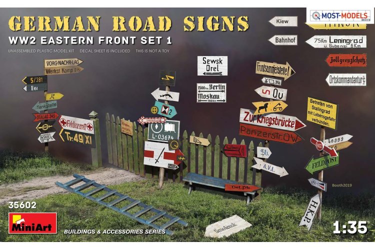 1:35 MiniArt 35602 German Road signs WWII Eastern front set 1 - Min35602 1 - MIN35602