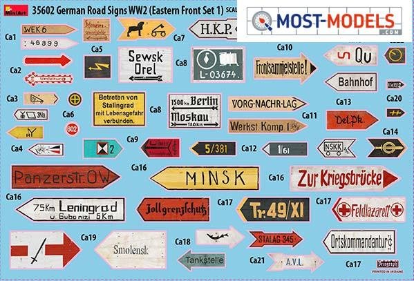 1:35 MiniArt 35602 German Road signs WWII Eastern front set 1 - Min35602 2 - MIN35602