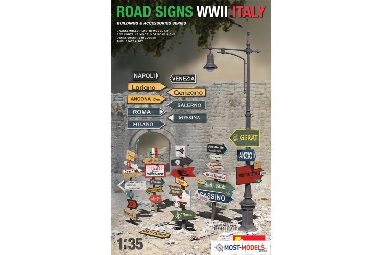 1:35 MiniArt 35611 Road Signs WWII Italy - Min35611 1 - MIN35611