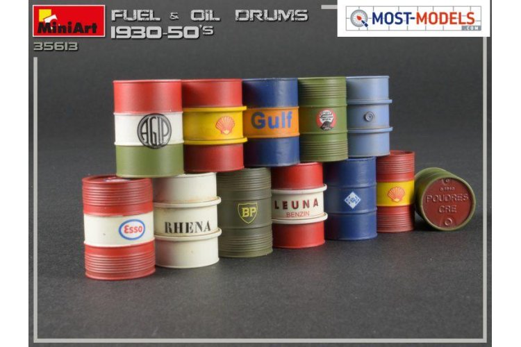 1:35 MiniArt 35613 Fuel and oil drums 1930-50's - Min35613 2 - MIN35613