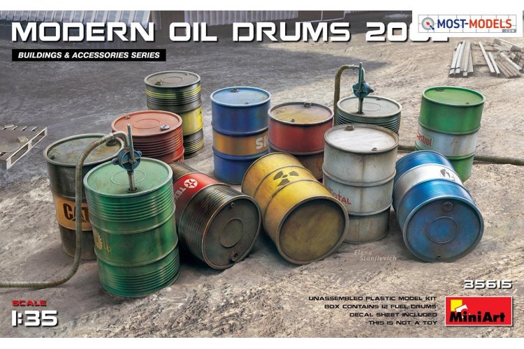 1:35 MiniArt 35615 Modern oil drums 200L  - Min35615 - MIN35615