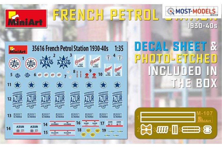 1:35 MiniArt 35616 French petrol station 1930-40's - Min35616 1 - MIN35616