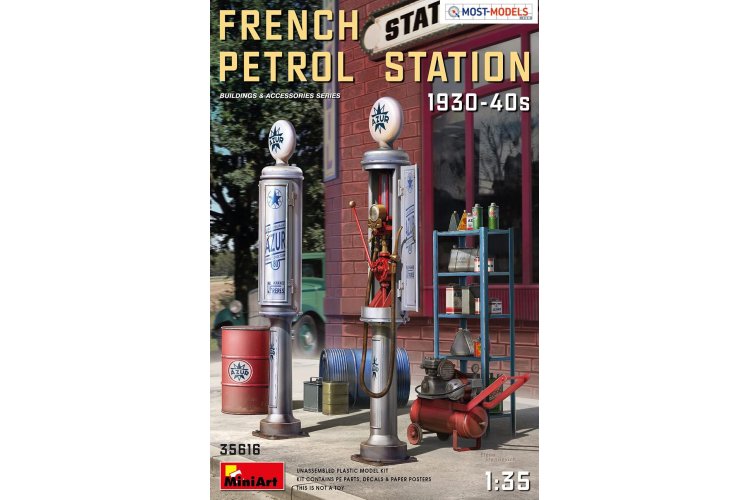 1:35 MiniArt 35616 French petrol station 1930-40's - Min35616 - MIN35616