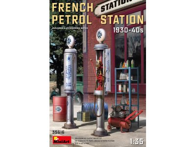 1:35 MiniArt 35616 French petrol station 1930-40's - Min35616front - MIN35616