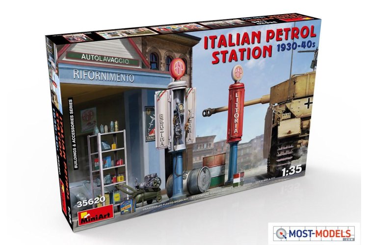 1:35 MiniArt 35620 Italian Petrol Station 1930-40's - Min35620 1 - MIN35620