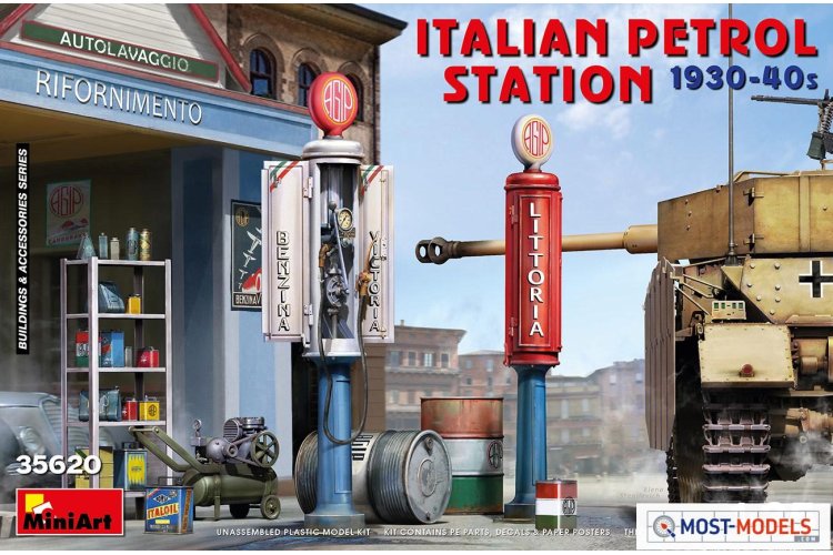 1:35 MiniArt 35620 Italian Petrol Station 1930-40's - Min35620 2 - MIN35620