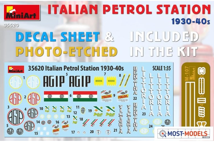 1:35 MiniArt 35620 Italian Petrol Station 1930-40's - Min35620 3 - MIN35620