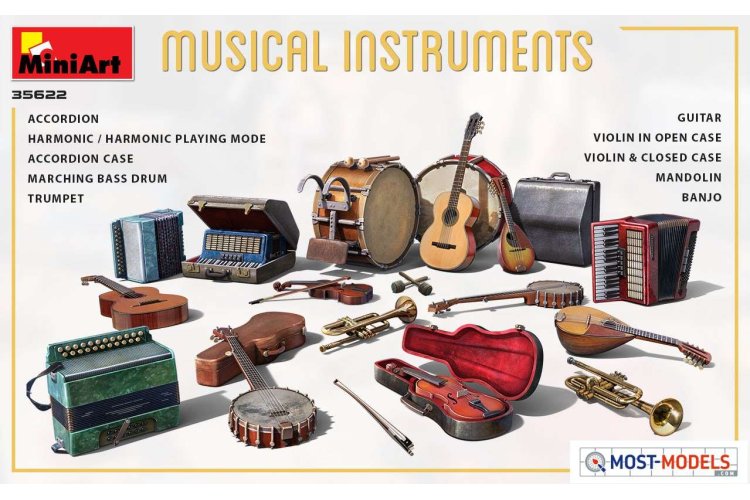 1:35 MiniArt 35622 Musical Instruments - Min35622 - MIN35622