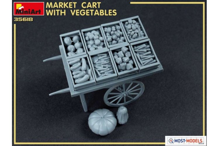 1:35 MiniArt 35623 Market Cart with Vegetables - Min35623 1 - MIN35623