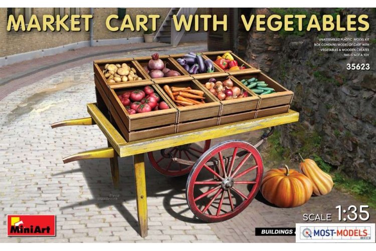 1:35 MiniArt 35623 Market Cart with Vegetables - Min35623 art 1 - MIN35623