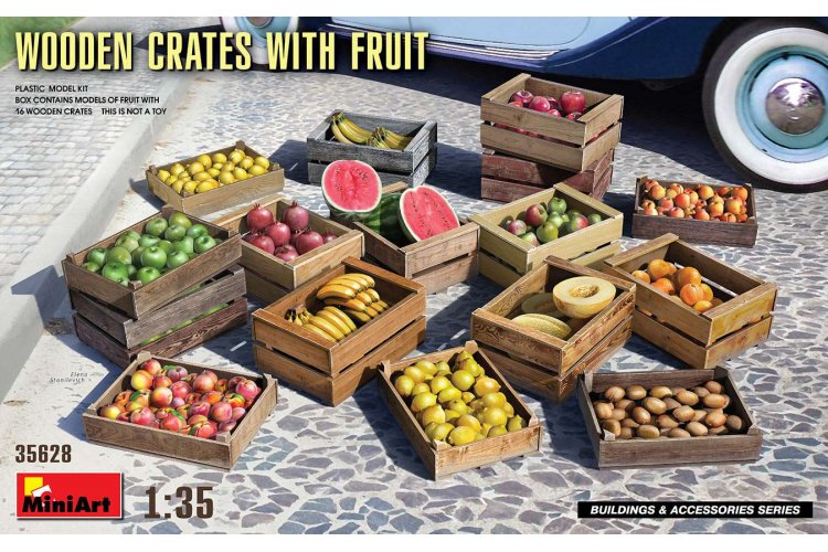 1:35 MiniArt 35628 Wooden Crates with fruit - Min35628 art 1 - MIN35628