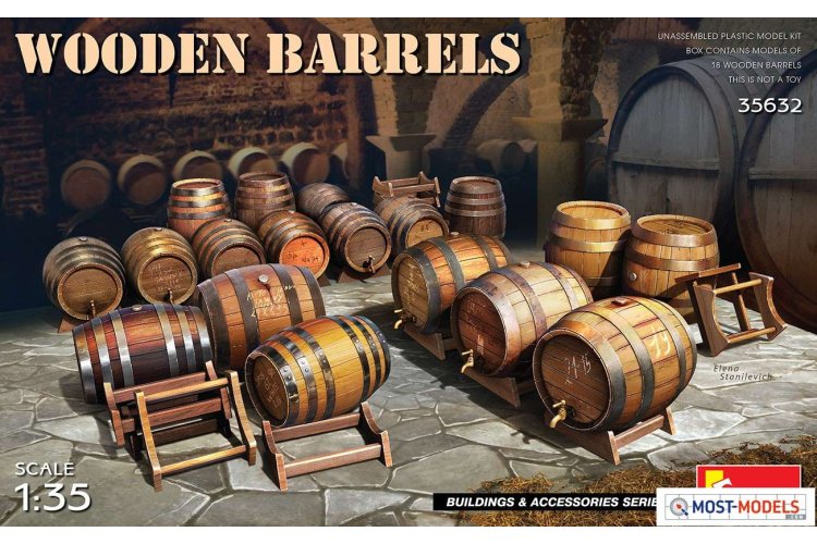 1:35 MiniArt 35632 Wooden Barrels - Min35632 1 - MIN35632