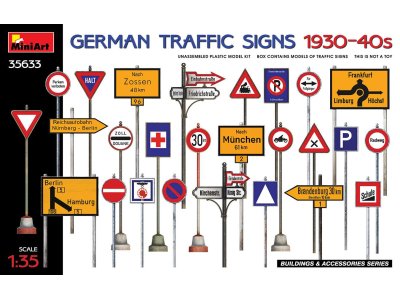 1:35 MiniArt 35633 German Traffic Signs 1930-40s - Min35633 art - MIN35633