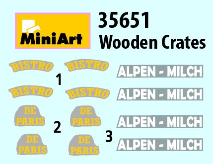 1:35 MiniArt 35651 Wooden Crates for Diorama - Min35651 2 - MIN35651