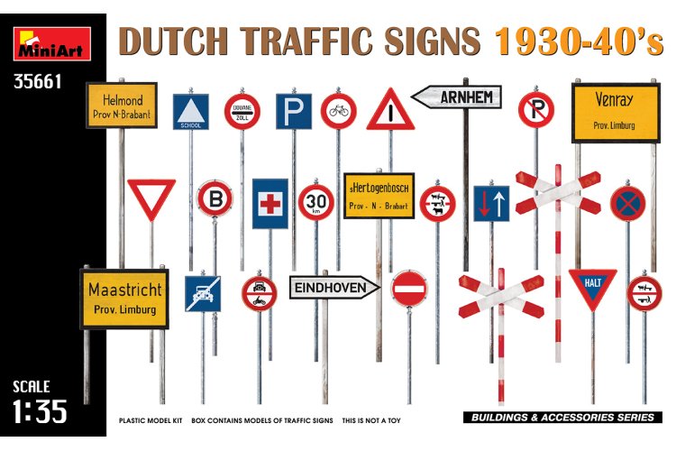 1:35 MiniArt 35661 Dutch Traffic Signs 1930-40s - Min35661 1 - MIN35661