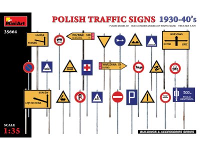 1:35 MiniArt 35664 Polish Traffic Signs 1930-40s - Min35664 - MIN35664
