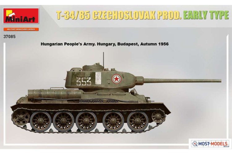 1:35 MiniArt 37085 T-34/85 Czechoslovak Prod. Early Type Tank - Min37085 7 - MIN37085