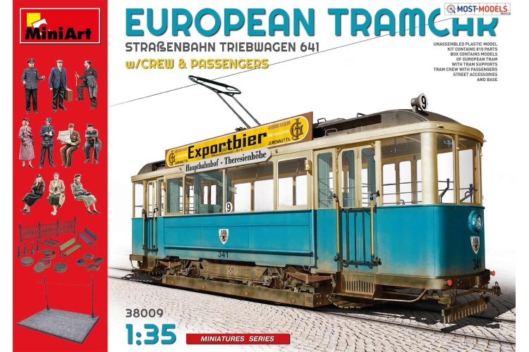 1:35 MiniArt 38009 European Tramcar - strassenbahn triebwagen 641 - Min38009 - MIN38009