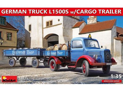 1:35 MiniArt 38023 German Mercedes Truck L1500S with Cargo Trailer - Min38023 art - MIN38023