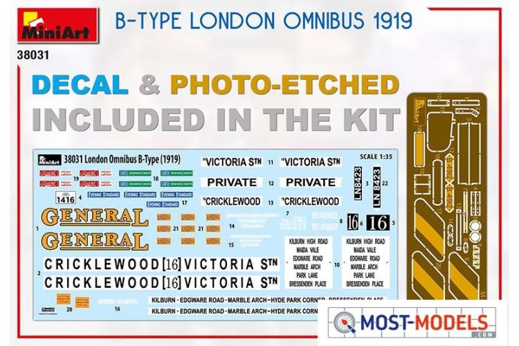 1:35 MiniArt 38031 B-TYPE London Omnibus 1919 - Min38031 2 - MIN38031