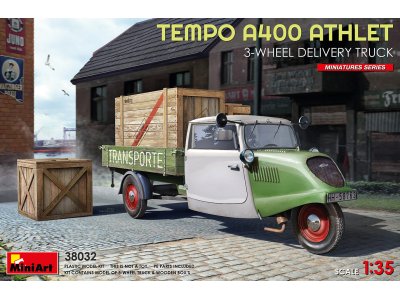 1:35 MiniArt 38032 Tempo A 400 Athlet 3-Wheel Delivery Truck - Min38032 - MIN38032