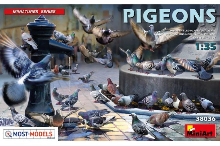 1:35 MiniArt 38036 Pigeons - Min38036 - MIN38036