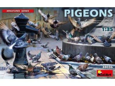 1:35 MiniArt 38036 Pigeons - Min38036front - MIN38036