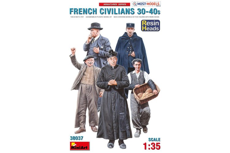 1:35 MiniArt 38037 French Civilians 1930-40's - Min38037 - MIN38037