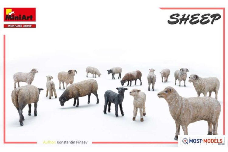 1:35 MiniArt 38042 Sheeps - Min38042 photos 2 - MIN38042