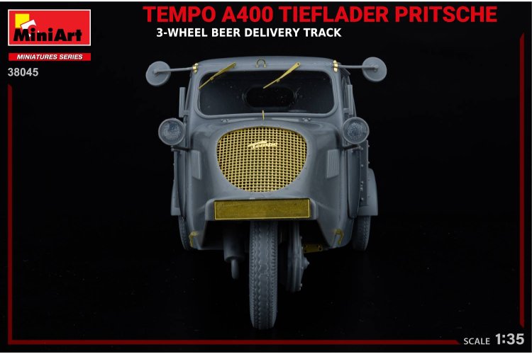 1:35 MiniArt 38045 Tempo A400 Tieflader Pritsche 3-Wheel Beer Delivery Truck - Min38045 8 - MIN38045