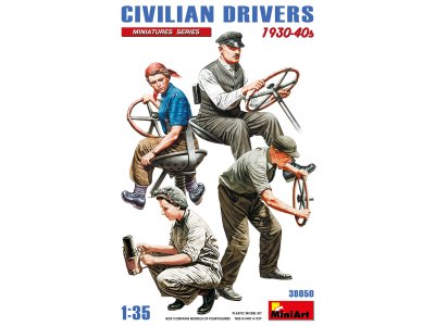 1:35 MiniArt 38050 Civilian Drivers 1930-40s - Min38050 - MIN38050