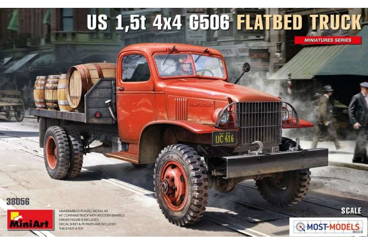 1:35 MiniArt 38056 US 1,5ton 4X4 G506 Flatbed Truck - Min38056 art1 1 - MIN38056