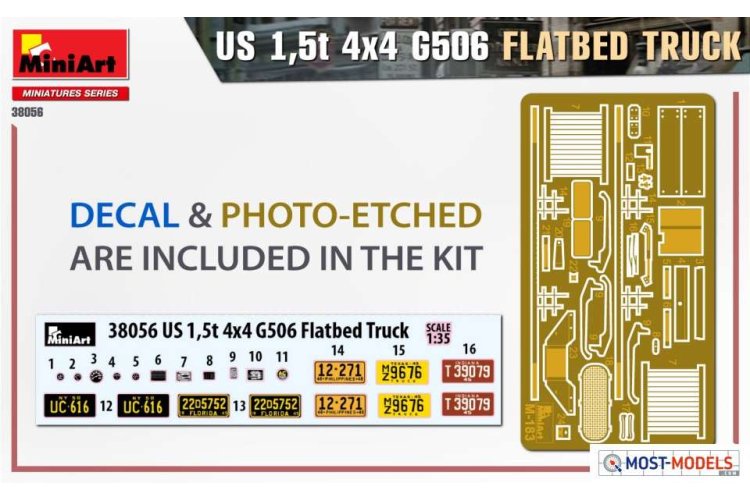 1:35 MiniArt 38056 US 1,5ton 4X4 G506 Flatbed Truck - Min38056 img copy - MIN38056